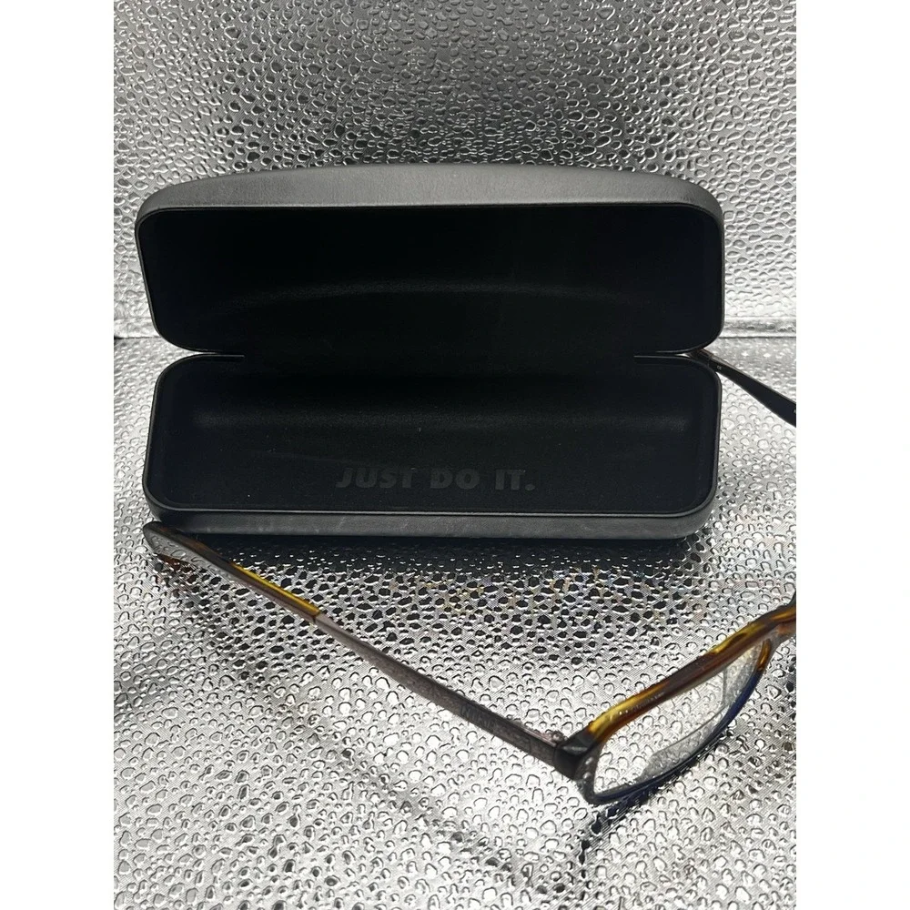 Nike‎ 7205 eyeglass frames Only 53-15-145 Tortoise brown blue Metal With Case